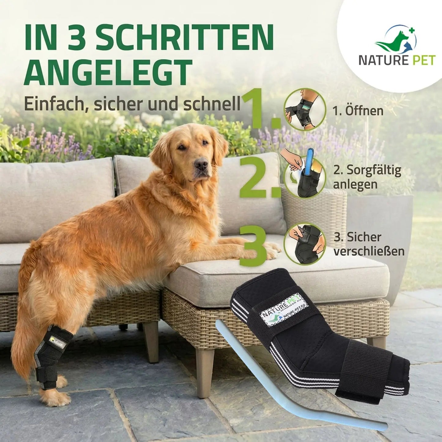 Sprunggelenk Durchtrittigkeits Bandage für Hunde