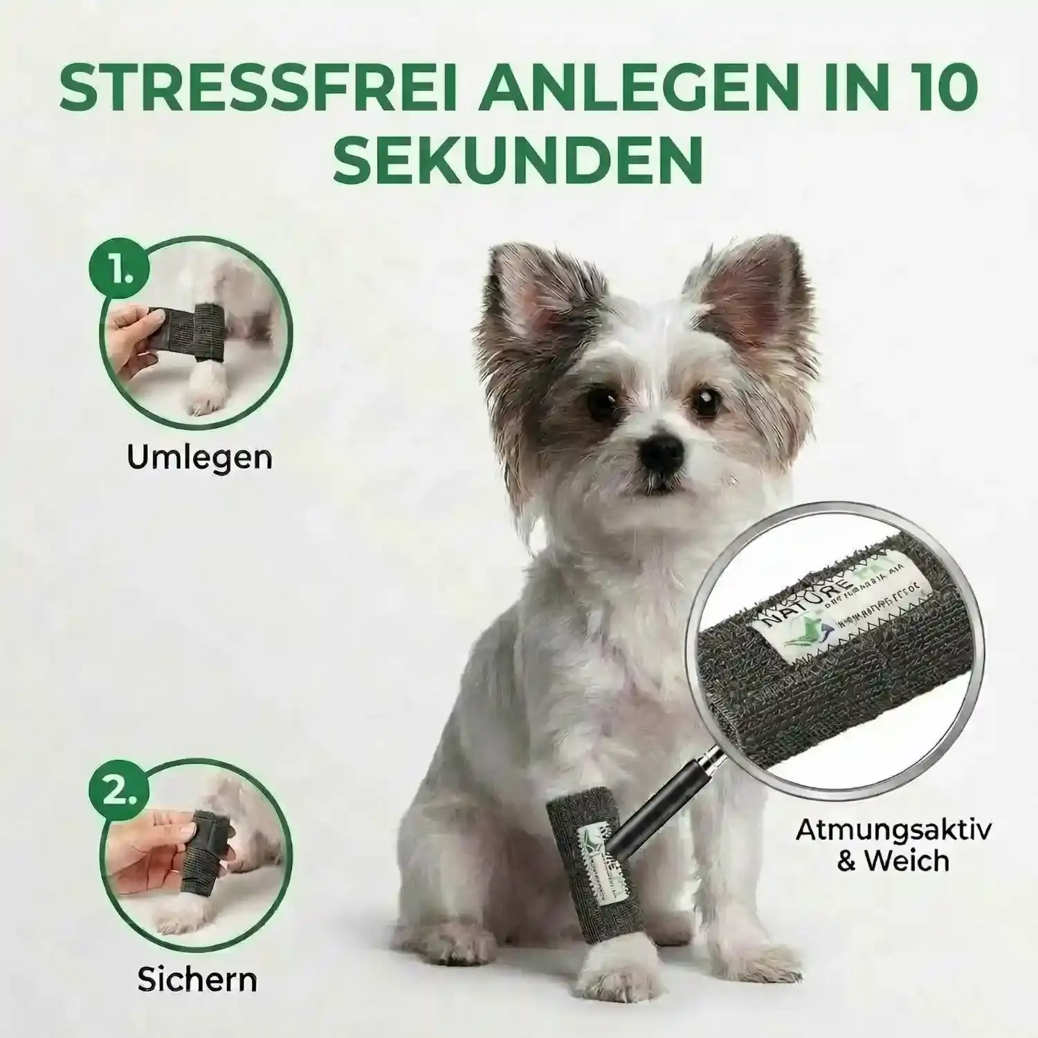 Elastische Handgelenkbandage für kleine Hunde