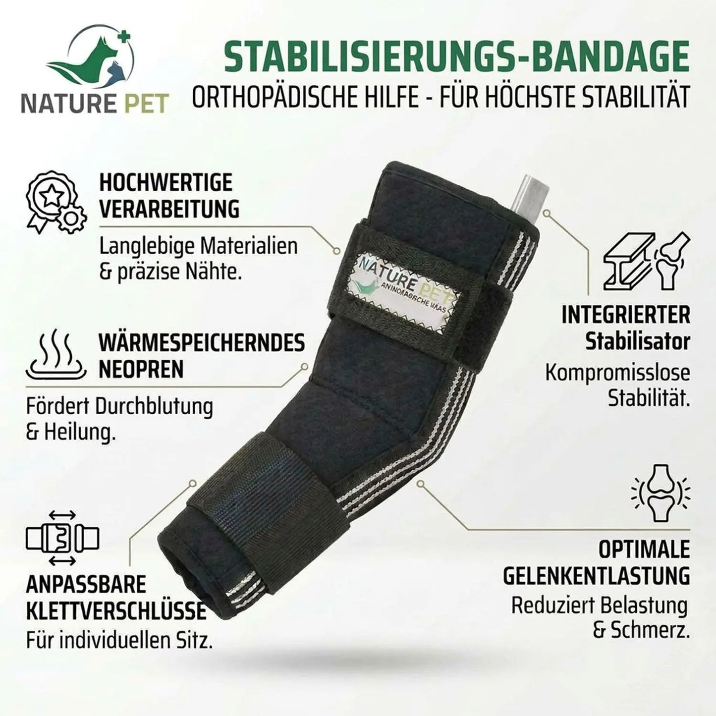 Sprunggelenk Durchtrittigkeits Bandage für Hunde
