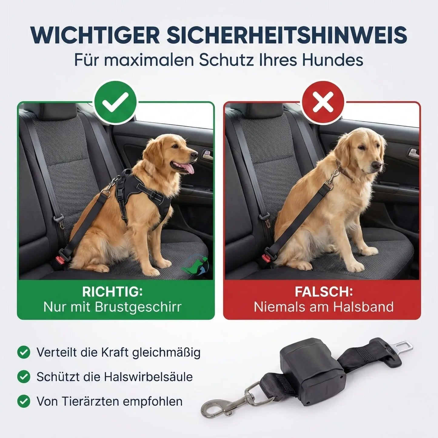 Hundesicherheitsgurt ausziehbar