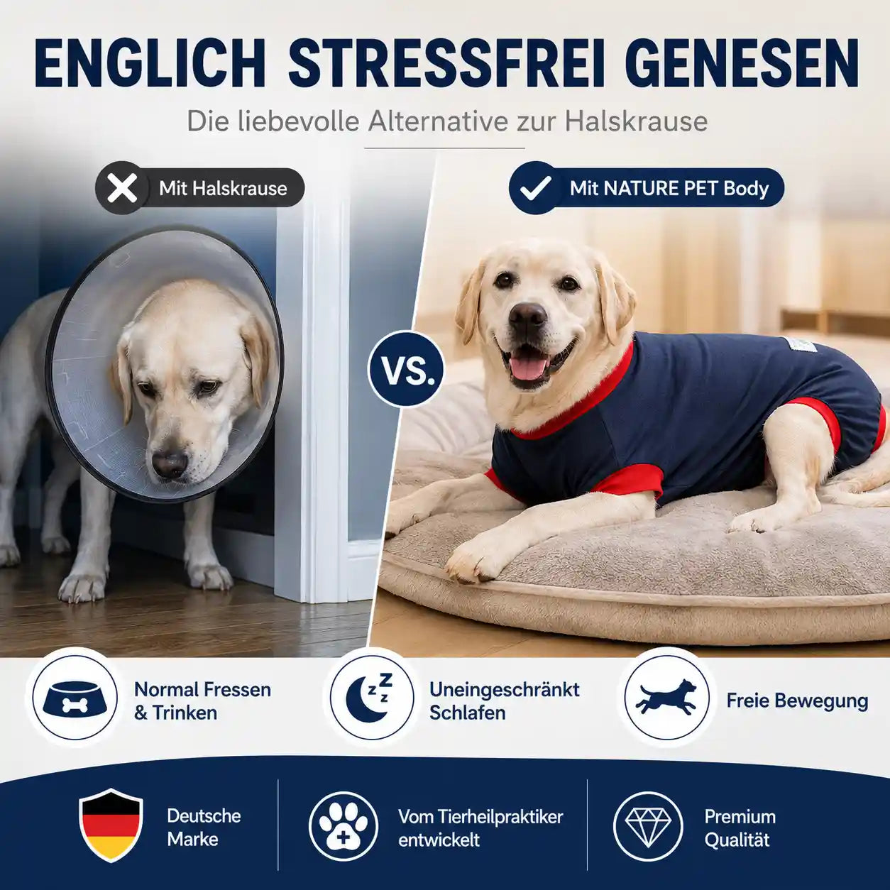 Hunde OP Body | Schutzanzug &amp; Beruhigungsshirt für Hunde