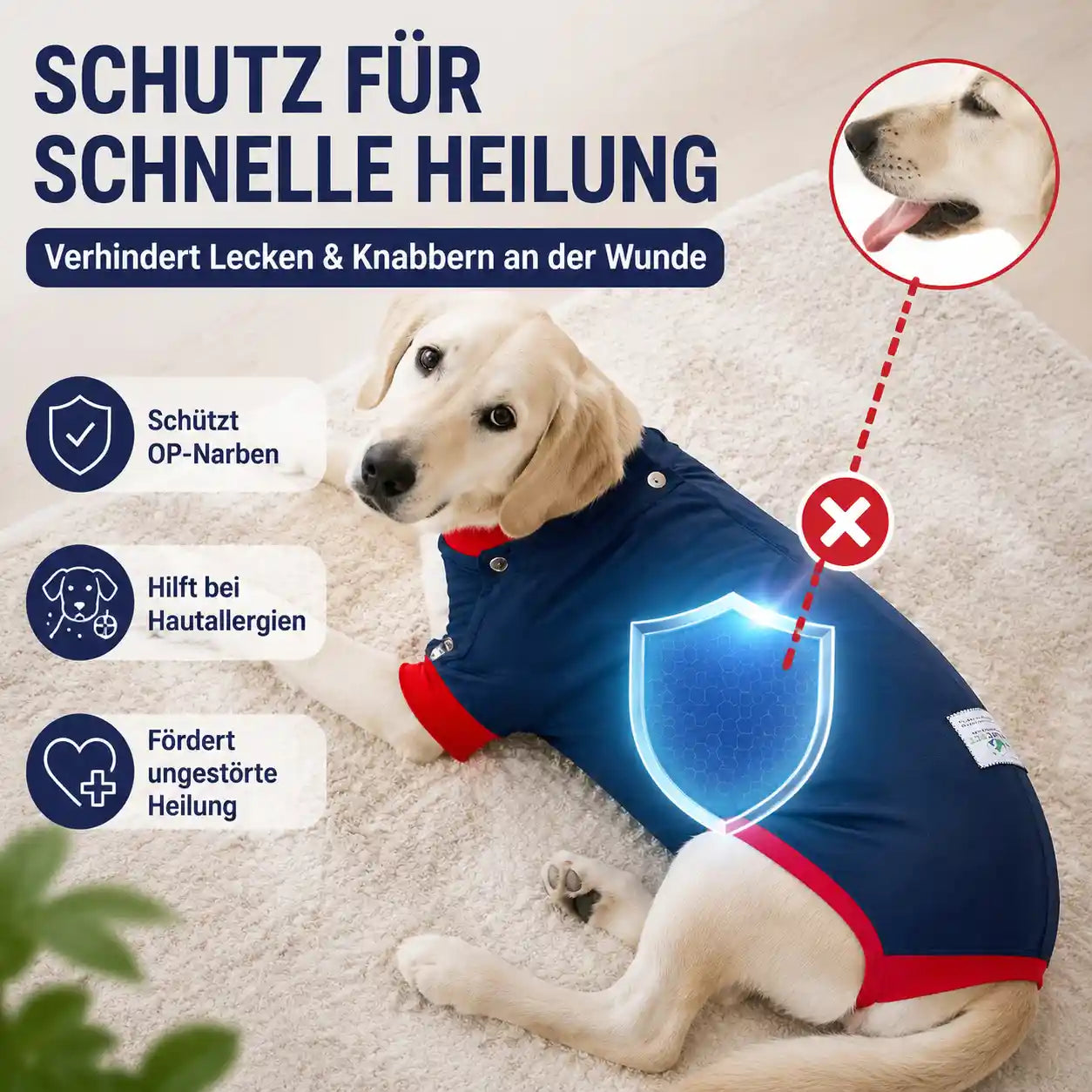 Hunde OP Body | Schutzanzug &amp; Beruhigungsshirt für Hunde